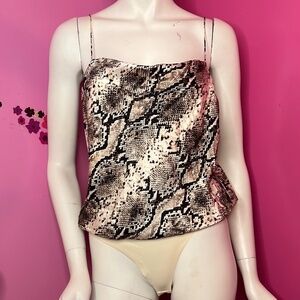 Anthropologie Cami NYC Axell bodysuit Snake Print size Large